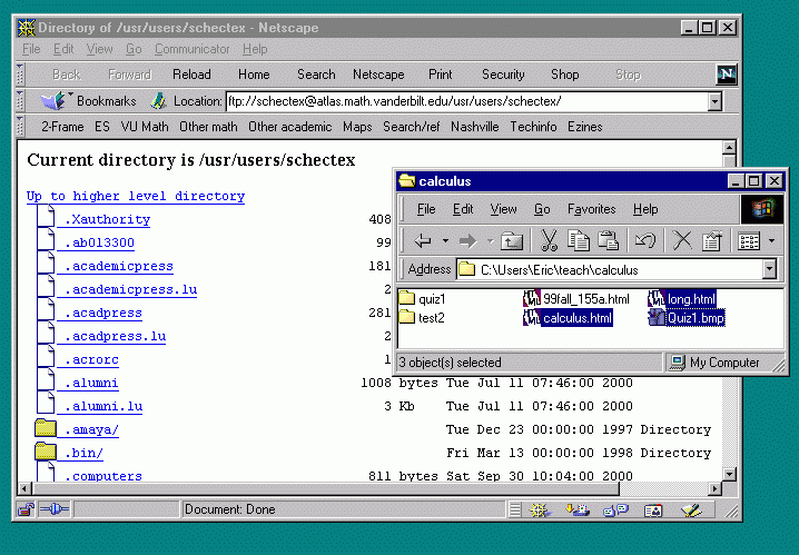 ftp file setup on netscape 7.0